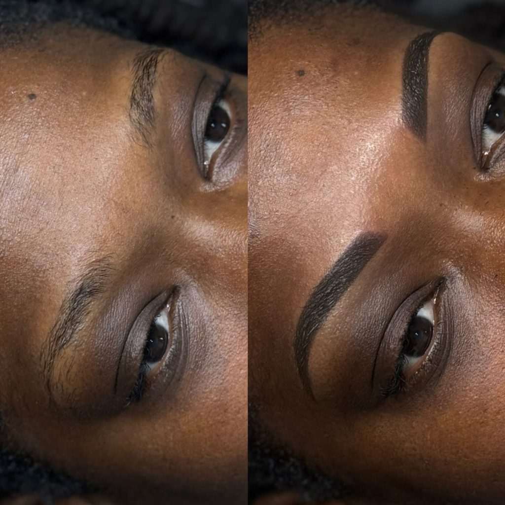 microshaded brows